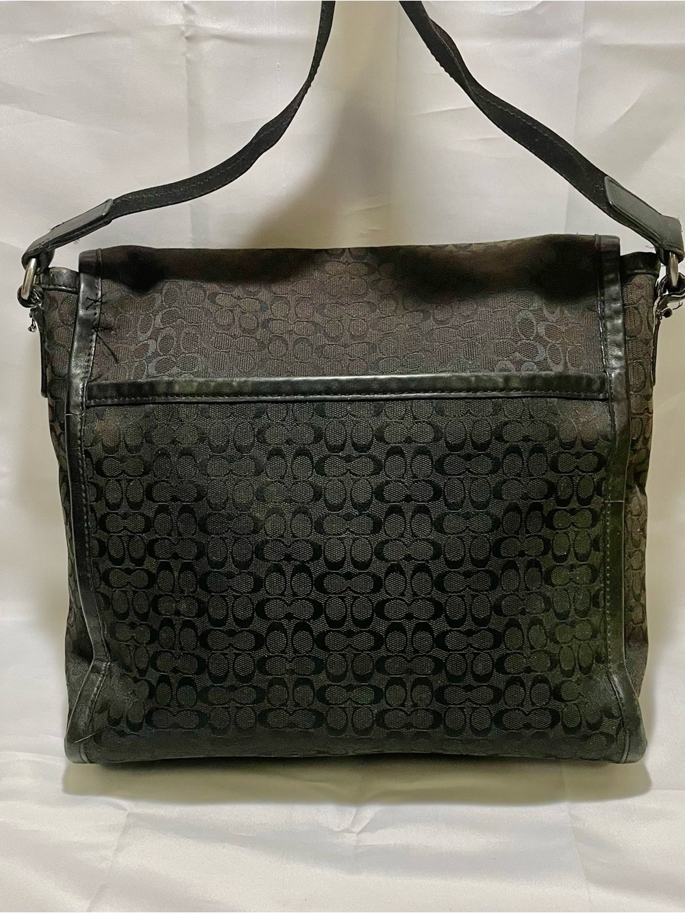 COACH Heritage Signature Jacquard Messenger Bag (Style F70699), EUC 💟 - Picture 4 of 16